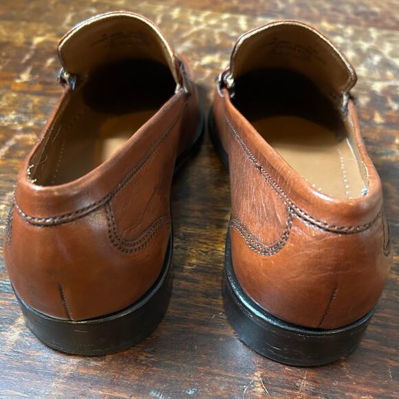 Bostonian Brown Horse bit Leather Loafers Made in India Size 8.5 - Picture 5 of 10
